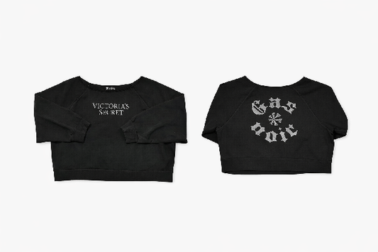 Reworked Victoria's Secret Cropped Crewneck