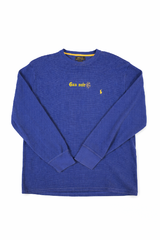 Gas Noir Royal Blue Waffle Longsleeve