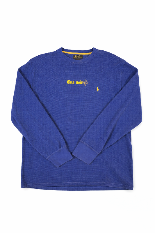 Gas Noir Royal Blue Waffle Longsleeve