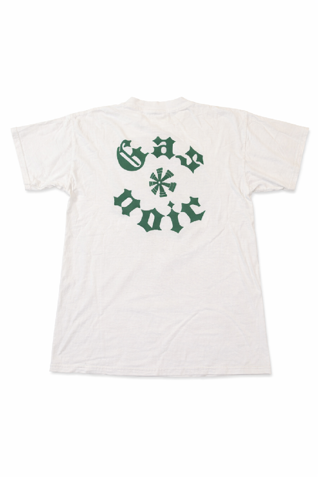 Gas Noir Gothic Crest Tee — Green/White