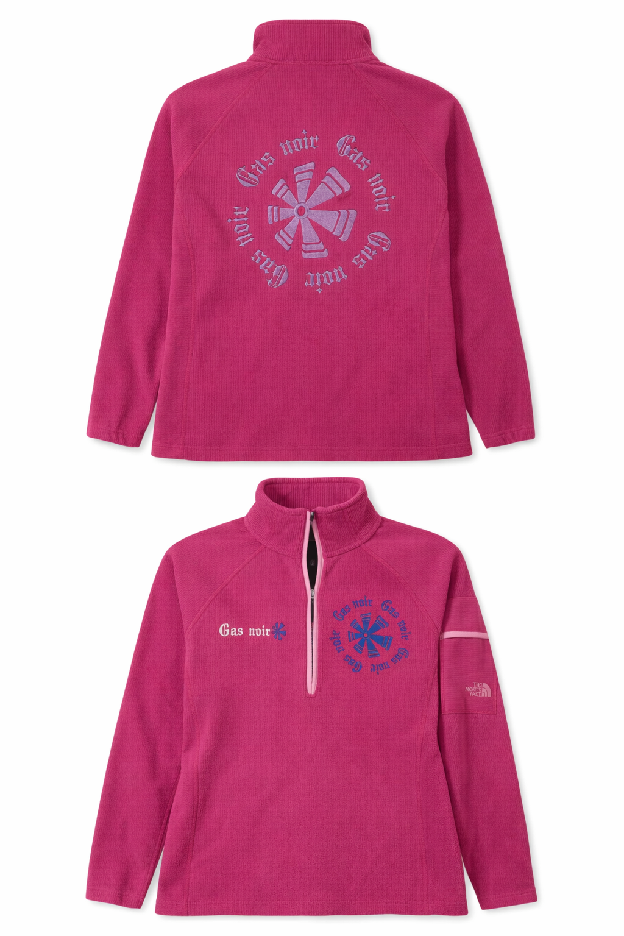 Gas Noir Magenta Quarter-Zip Fleece