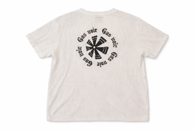 Gas Noir Ribbed Boxy Tee — Cream