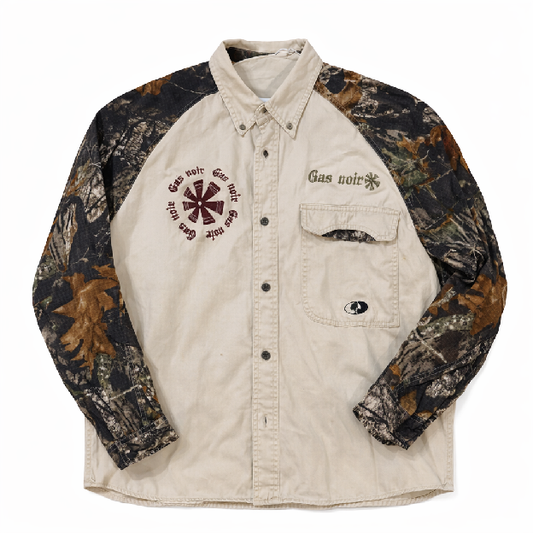 Gas Noir Realtree-Sleeve Work Shirt — Stone