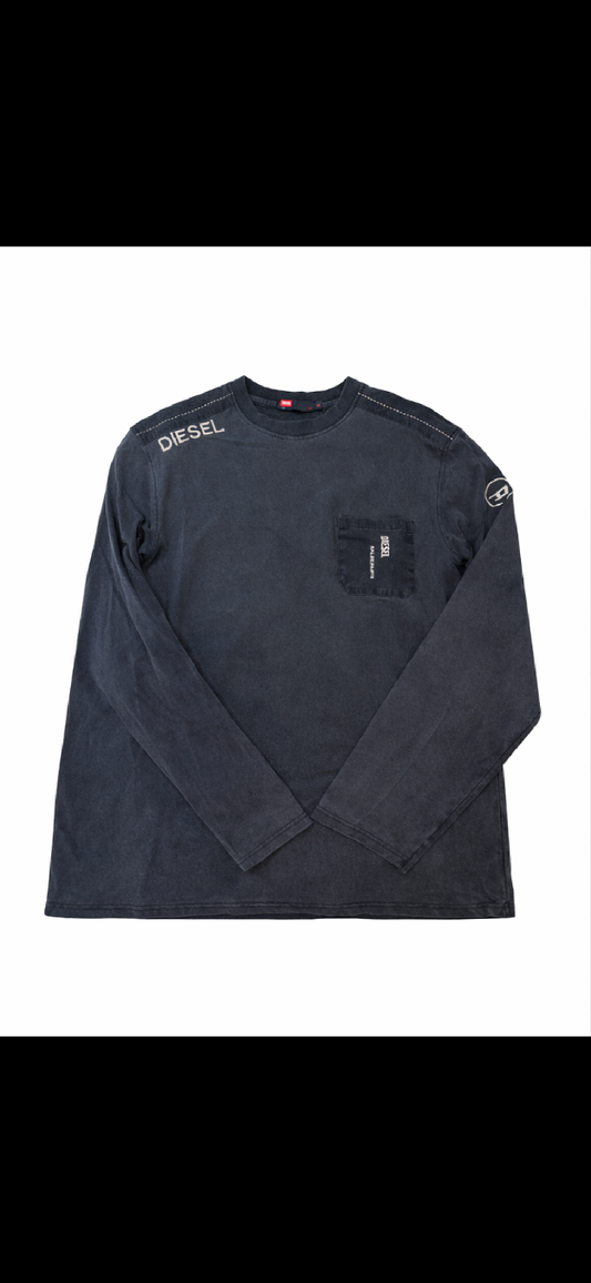 Gas Noir x Diesel Faded Black Longsleeve