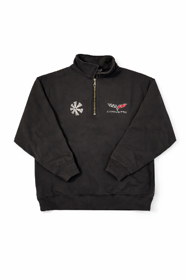 Gas Noir x Corvette Black Quarter-Zip